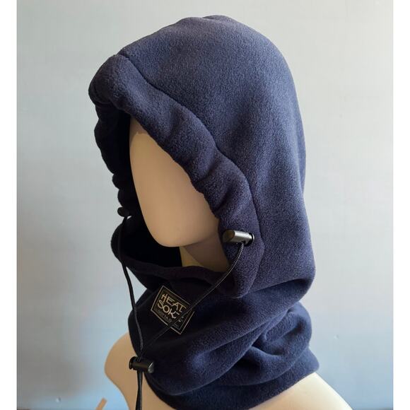 HEAD SOKZ by Gotta Go Inc. Navy Polartec Fleece Hood sz OS - Picture 2 of 10